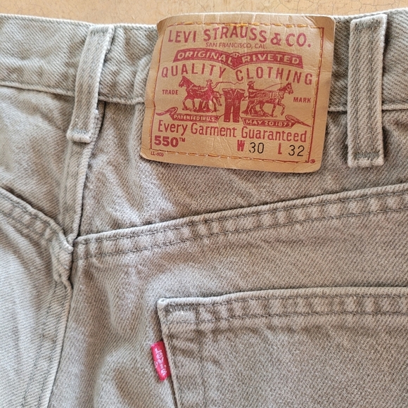 Vintage 90s Levi’s 550 Light Army Green 30x32 Made In USA - Picture 5 of 6